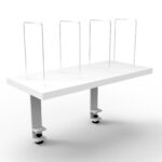 Rapid Infinity Desk Mounted Shelf - Clamp Fixing 600 x 270 x 475mm Natural White Top / White Frame