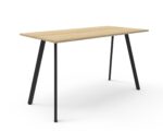 Eternity High Bar Table 1800 x 750 x 1050mm Natural White Top / Black Frame