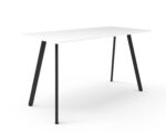 Eternity High Bar Table 1800 x 750 x 1050mm Natural White Top / Black Frame - Image 2
