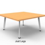 Eternity Coffee Table Leg Set - White P/C 425mm