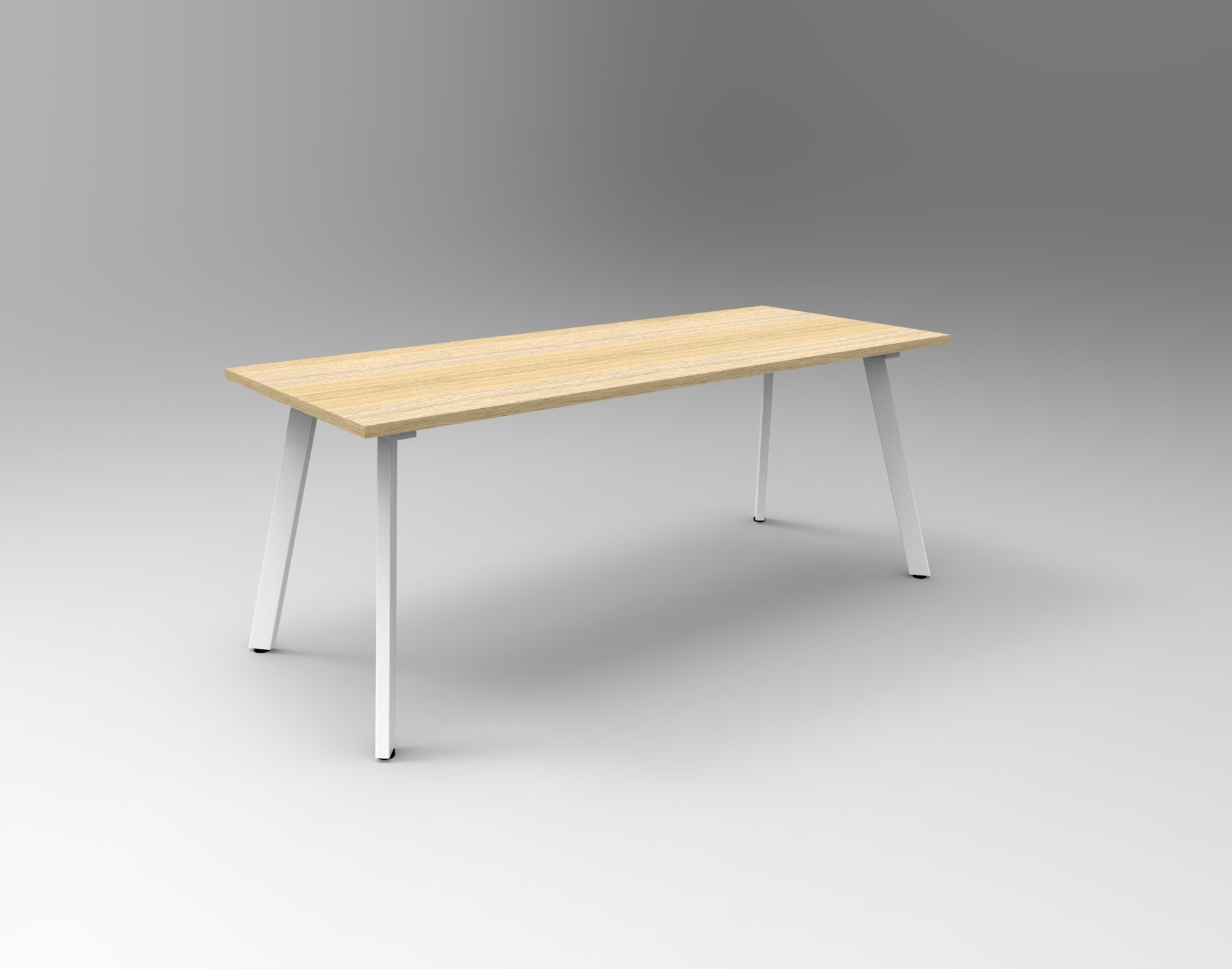 mc_images_emt189_no_ws Eternity Meeting Table 1800 x 900 x 730mm Natural Oak Top / White Frame - Image 1