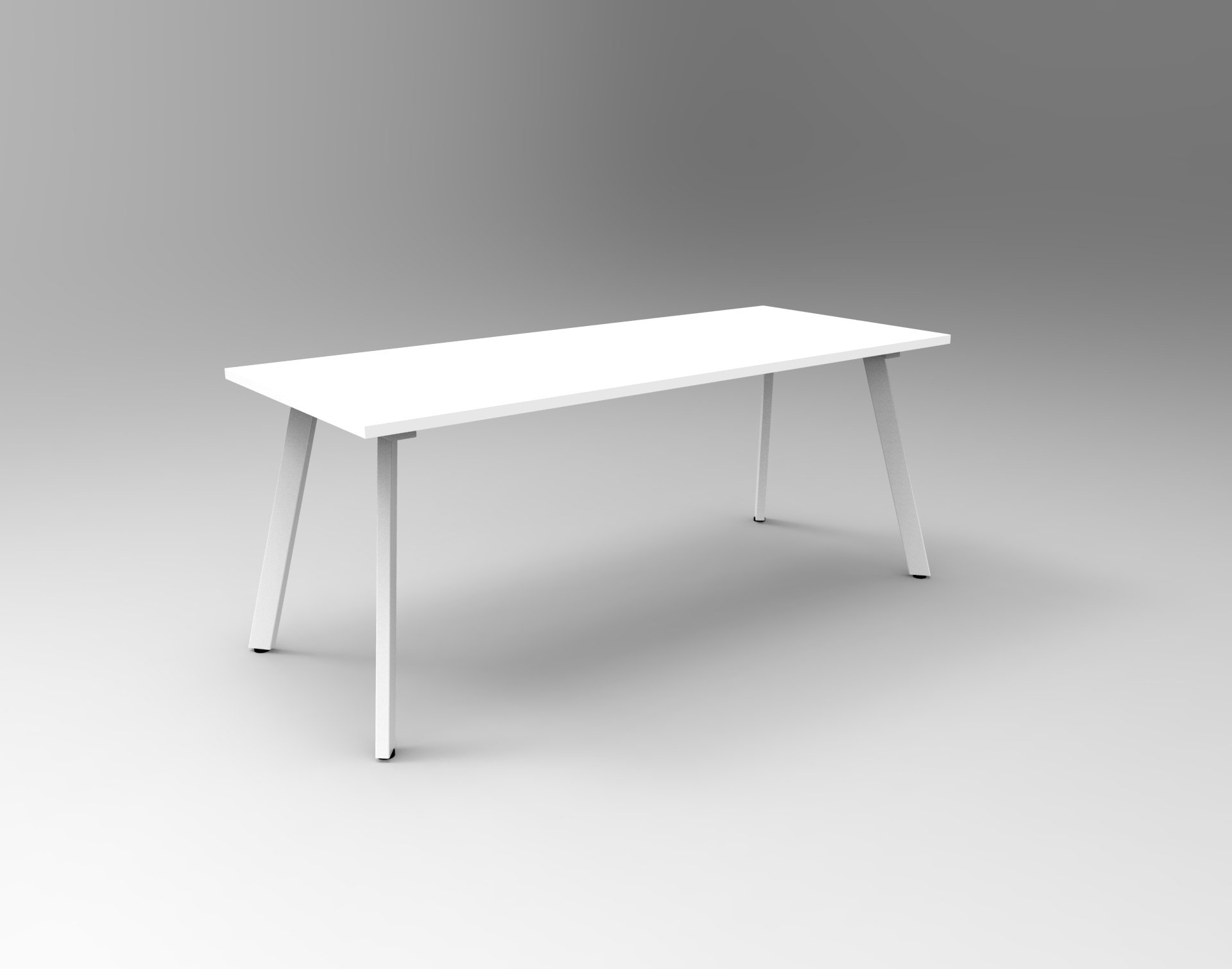 mc_images_emt189_nw_ws Eternity Meeting Table 1800 x 900 x 730mm Natural White Top / White Frame - Image 1