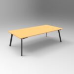Eternity Meeting Table 2400 x 1200 x 730mm Beech Top / White Powder Coat 2400Mm W X 1200Mm D X 730Mm H Frame