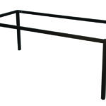 Steel Table Frame - Black P/C, To Suit 1200mm W x 600mm D Table Tops 1160 x 560 x 705mm