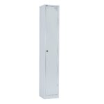 GO Steel 1 Door Locker - Silver Grey P/C, 380mm 380 x 455mm
