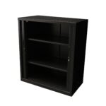 GO Tambour Door Cupboard 1200mm W 1200 x 473mm Black - Image 5
