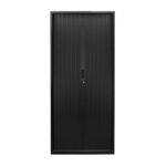 GO Tambour Door Cupboard 1200mm W 1200 x 473mm Black - Image 3