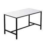 Rapidline High Bar Table - Natural White Top & Black Satin Base 1800 x 900 x 1050mm Natural White Top / Black Frame
