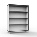 Rapid Infinity Bookcase 900 x 315mm Natural White Top / Black Includes 3 X 25Mm T Adjustable Shelves Frame