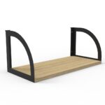 Rapid Infinity Screen Hung Shelf - Natural Oak 600 x 270 x 250mm