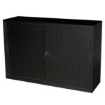 GO Tambour Door Cupboard 1530mm W - Black Satin 1530mm