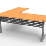 Rapid Span C-Leg Corner Workstation 1800 x 1800 x 700mm Beech Top / Silver Powder Coat 1800Mm X 1800Mm X 700Mm D X 730Mm H Frame