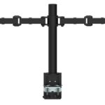 Revolve Pole Mounted Dual Monitor Arm 450mm Black
