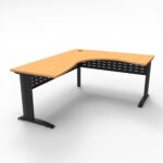 Rapid Span Corner Workstation 1800 x 1200 x 700mm Beech Top / Black Powder Coat 1800Mm X 1200Mm X 700Mm D X 730Mm H Unique Span Leg Frame