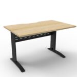 Deluxe Rapid Span Desk 1200 x 750 x 730mm Natural Oak Top / Black Frame