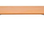 Rapid Span Meeting Table 1800 x 750 x 705mm Cherry Top / Silver Powder Coat 1800Mm W X 750Mm D X 705Mm H Silver Powdercoat Frame With Chrome Foot Frame