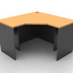 Rapid Worker Corner Workstation 1200 x 1200 x 600mm Beech Top / Ironstone 1200Mm X 1200Mm X 600Mm D X 730Mm H E0 Rated Melamine Board Frame