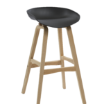 Virgo Stool - Black Shell 475 x 475 x 820mm