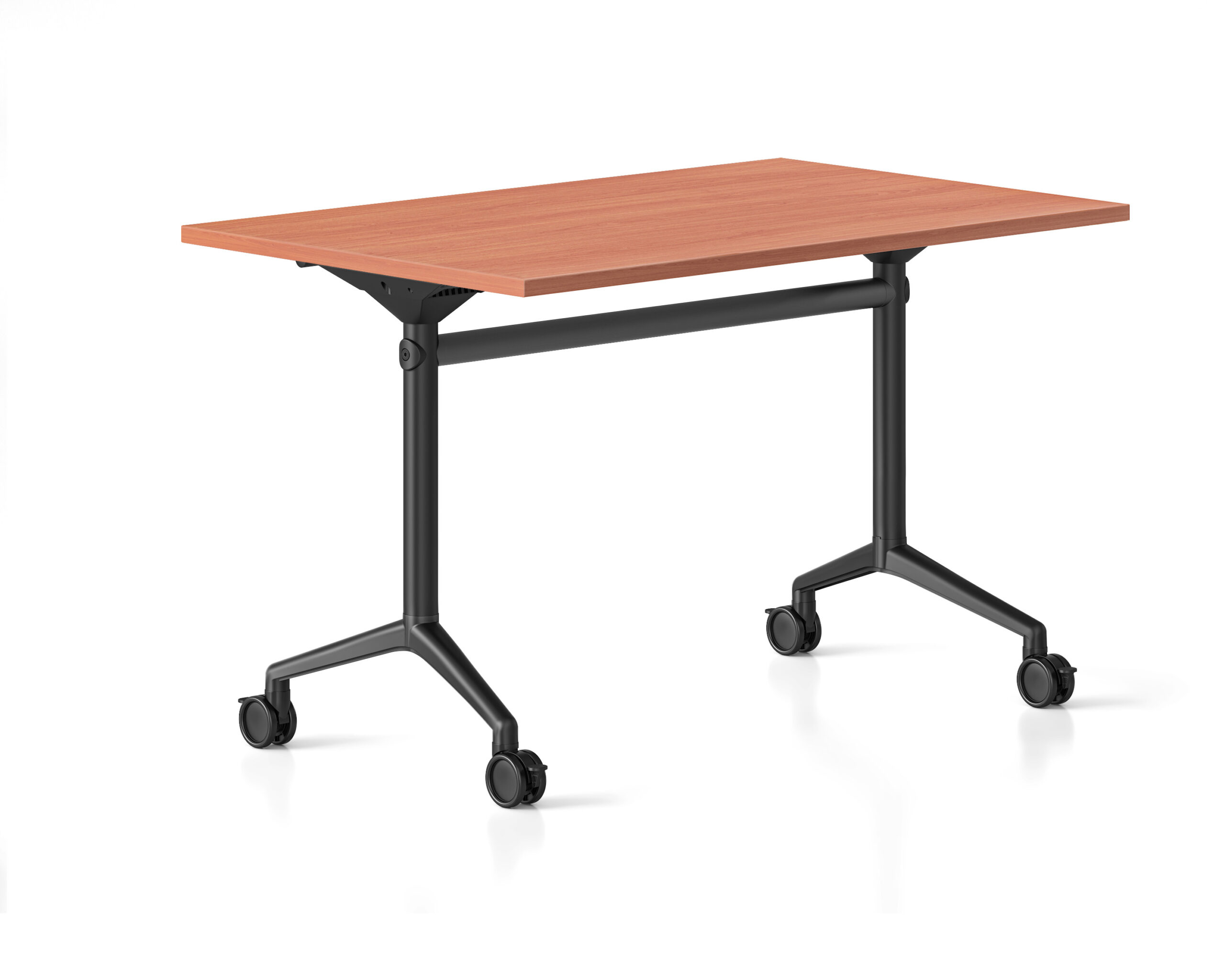 prod_images_btft126_c_bl_bk-scaled-1 Typhoon Flip Top Table 1200 x 600 x 750mm Cherry Top / Black Powder Coat Black Powdercoat Frame All Over Frame - Image 1