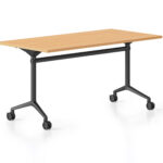 Typhoon Flip Top Table 1800 x 750 x 750mm Beech Top / Black Powder Coat Black All Over Powder Coat Frame Frame