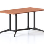 Typhoon Meeting & Boardroom Tables 1500 x 750 x 750mm Cherry Top / Black Powder Coat 1500Mm W X 750Mm D X 750Mm H Frame