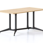 Typhoon Meeting & Boardroom Tables 1500 x 750 x 750mm Natural Oak Top / Black Frame