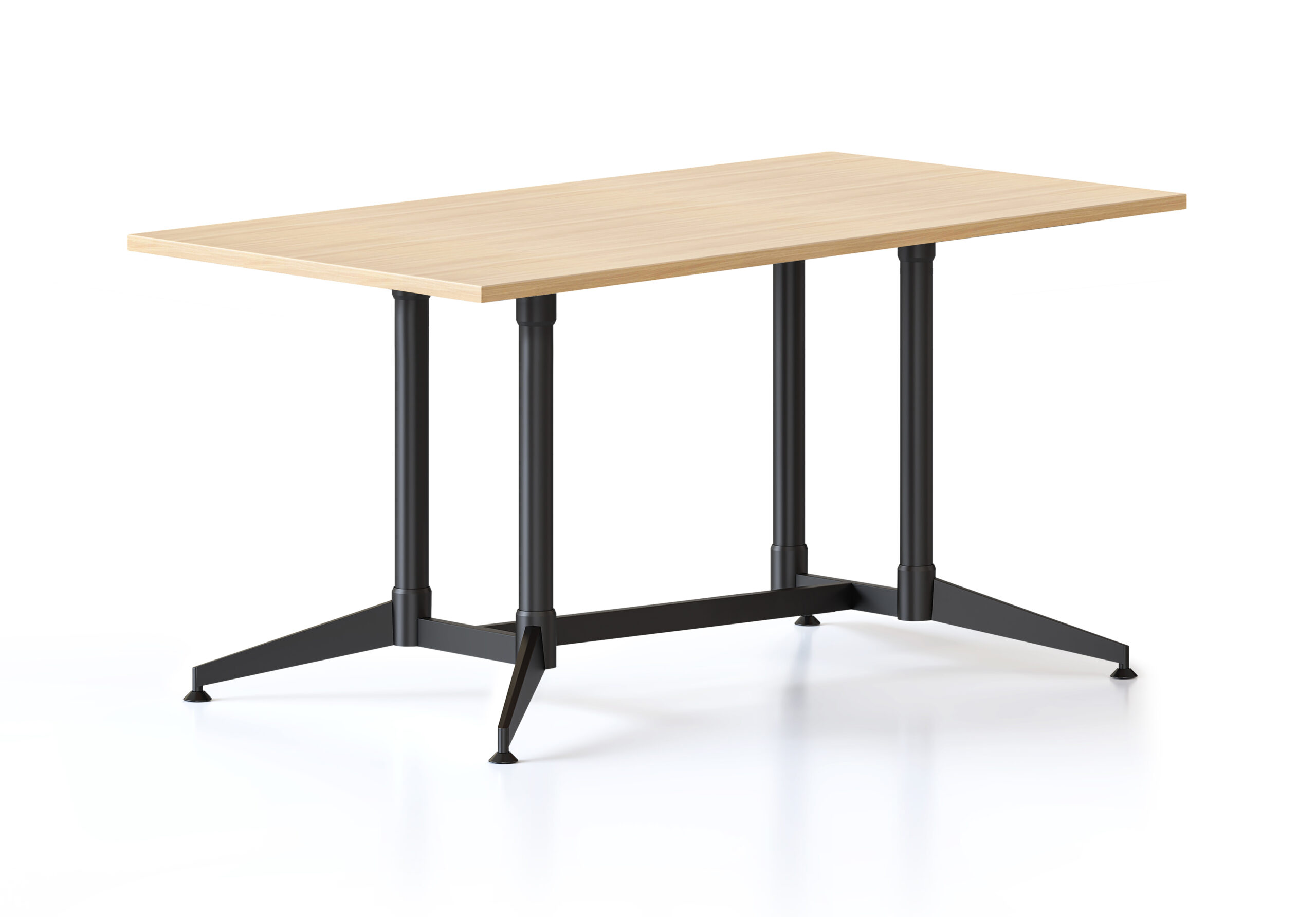 prod_images_bttr1575_no_bl_bk-scaled-1 Typhoon Meeting & Boardroom Tables 1500 x 750 x 750mm Natural Oak Top / Black Frame - Image 1