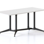 Typhoon Meeting & Boardroom Tables 1500 x 750 x 750mm Natural White Top / Black Frame
