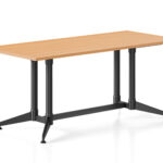 Typhoon Meeting & Boardroom Tables 1800 x 750 x 750mm Beech Top / Black Powder Coat 1800Mm W X 750Mm D X 750Mm H Frame