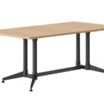 Typhoon Meeting & Boardroom Tables 1800 x 900 x 750mm Natural Oak Top / Black Frame