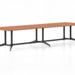 Typhoon Meeting & Boardroom Tables 3200 x 1200 x 750mm Cherry Top / Black Powder Coat Frame