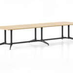 Typhoon Meeting & Boardroom Tables 3200 x 1200 x 750mm Natural Oak Top / Black Frame