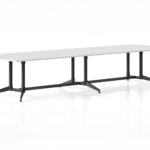 Typhoon Meeting & Boardroom Tables 4000 x 1200 x 750mm Natural White Top / Black Frame