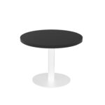 Estilo Round Coffee Table 455mm Black Top / White Frame