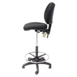 EC070BM DRAFTING Medium Back Drafting Chair Black - Image 4