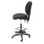EC070BM DRAFTING Medium Back Drafting Chair Black - Image 3
