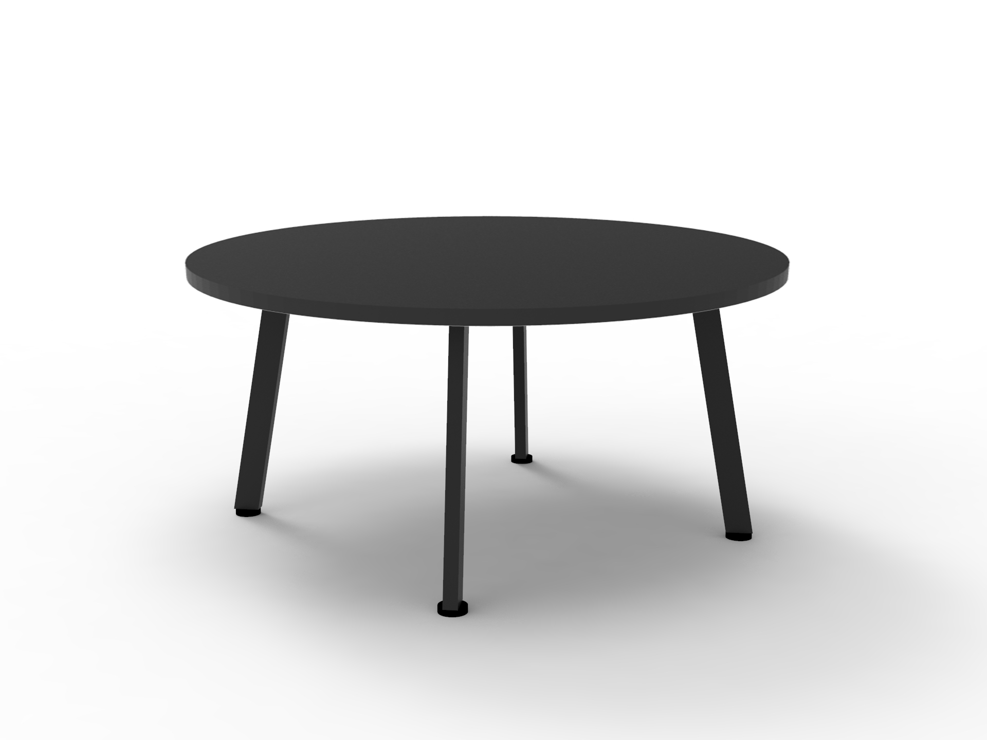 prod_images_ect900_blk_bl Eternity Round Coffee Table 900mm Black Top / Black Frame - Image 1