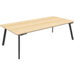Eternity Meeting Table 2100 x 750 x 730mm Natural Oak Top / Black Frame