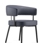 Hera Breakout Chair - French Navy PU 640 x 570 x 780mm