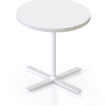 Kolo Side & Coffee Table 500mm Natural White Top / White Frame