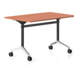 Typhoon Flip Top Table 1200 x 600 x 750mm Cherry Top / Polished Aluminium Polished Aluminium Feet Frame