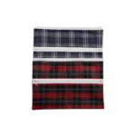 Pencil Case GNS 38x27cm 2-zip Tartan Assorted