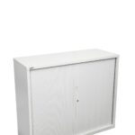 GO Tambour Door Cupboard 900mm W 900 x 473mm White