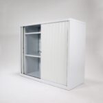 GO Tambour Door Cupboard 900mm W 900 x 473mm White